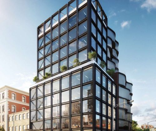76 Eighth Avenue’s Black Steel Façade Completes Installation In Greenwich Village, Manhattan